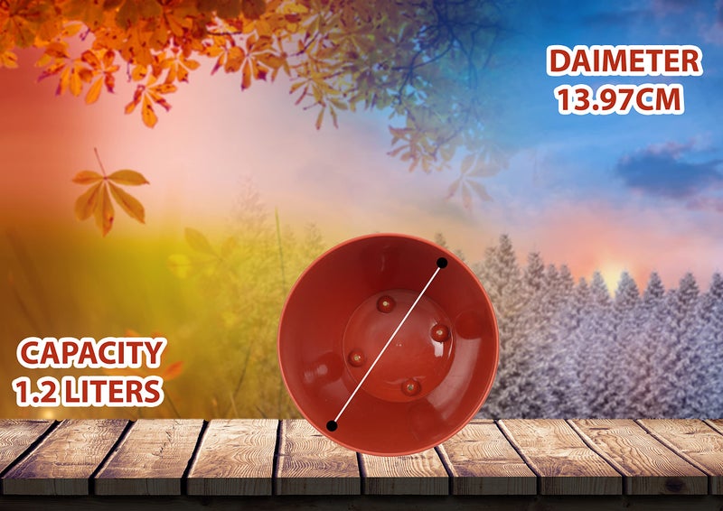 Halsey® Flower Pots for Indoor/Outdoor/Living Room/Bedroom Balcony (Pack of 4) Modern Design Durable Plastic Plant Pot for Gardening (Brown, X-Small 5 INCH) - Image 4
