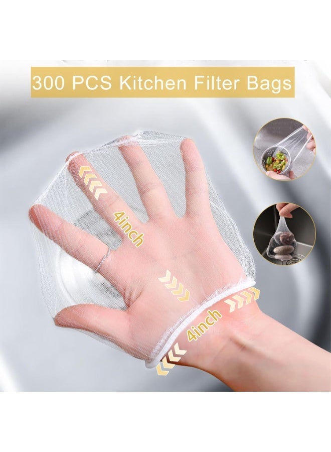Hugifts 100 PCS Kitchen Sink Strainer Mesh Bag, Disposable Mesh Sink Strainer Bags, Fit All Drain Sinks for Kitchen, Bath, Tub, Keep Your Sewer Lines and Garbage Disposal Safe (100 Filters Bags) - Image 3