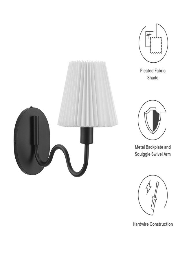 Modway Wave Squiggle Arm Wall Sconce in Black - Image 2