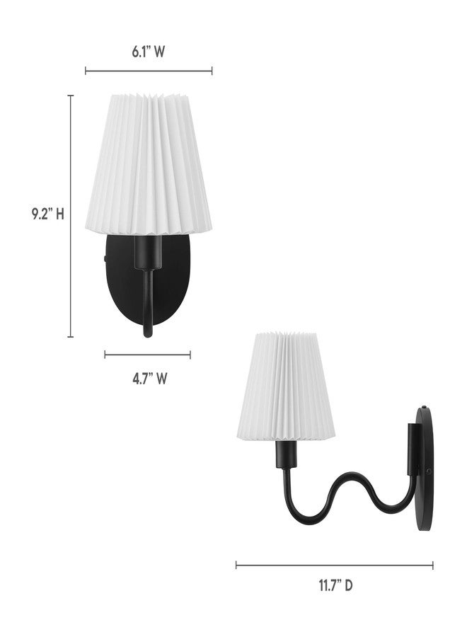 Modway Wave Squiggle Arm Wall Sconce in Black - Image 4