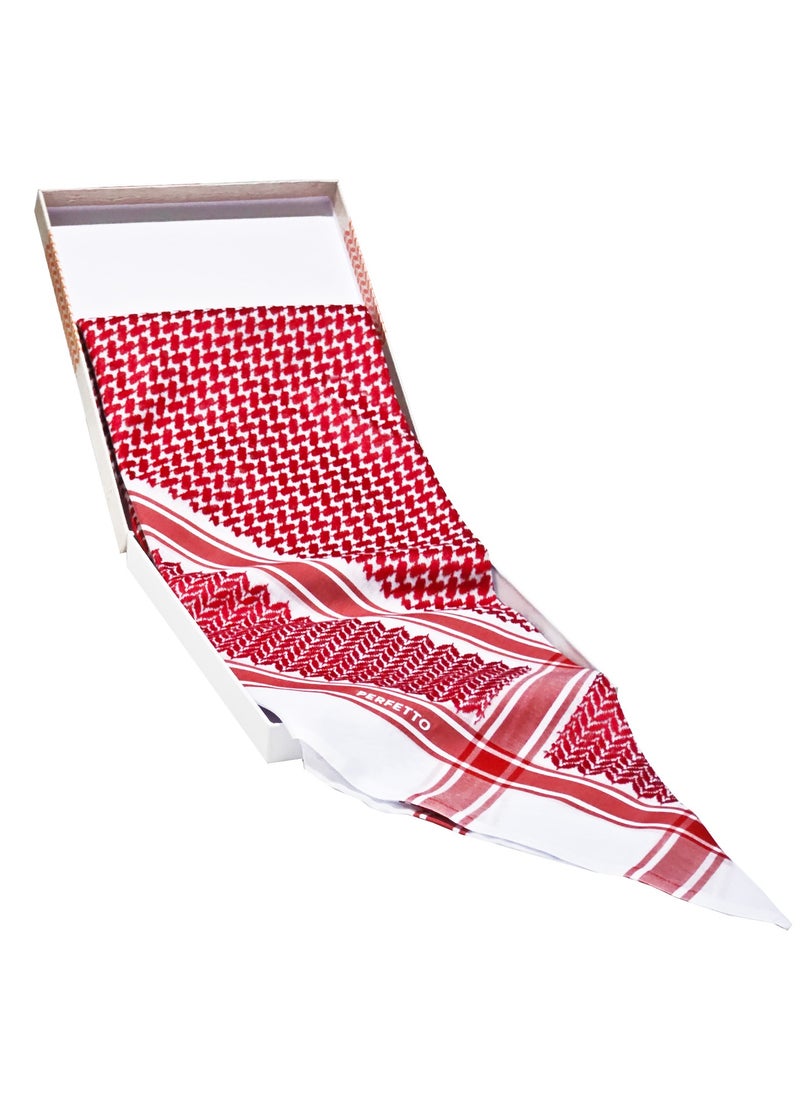GALADUNE Classic Casual  Men's Red shemagh, Premium Cotton Blend Material A36  - Image 1