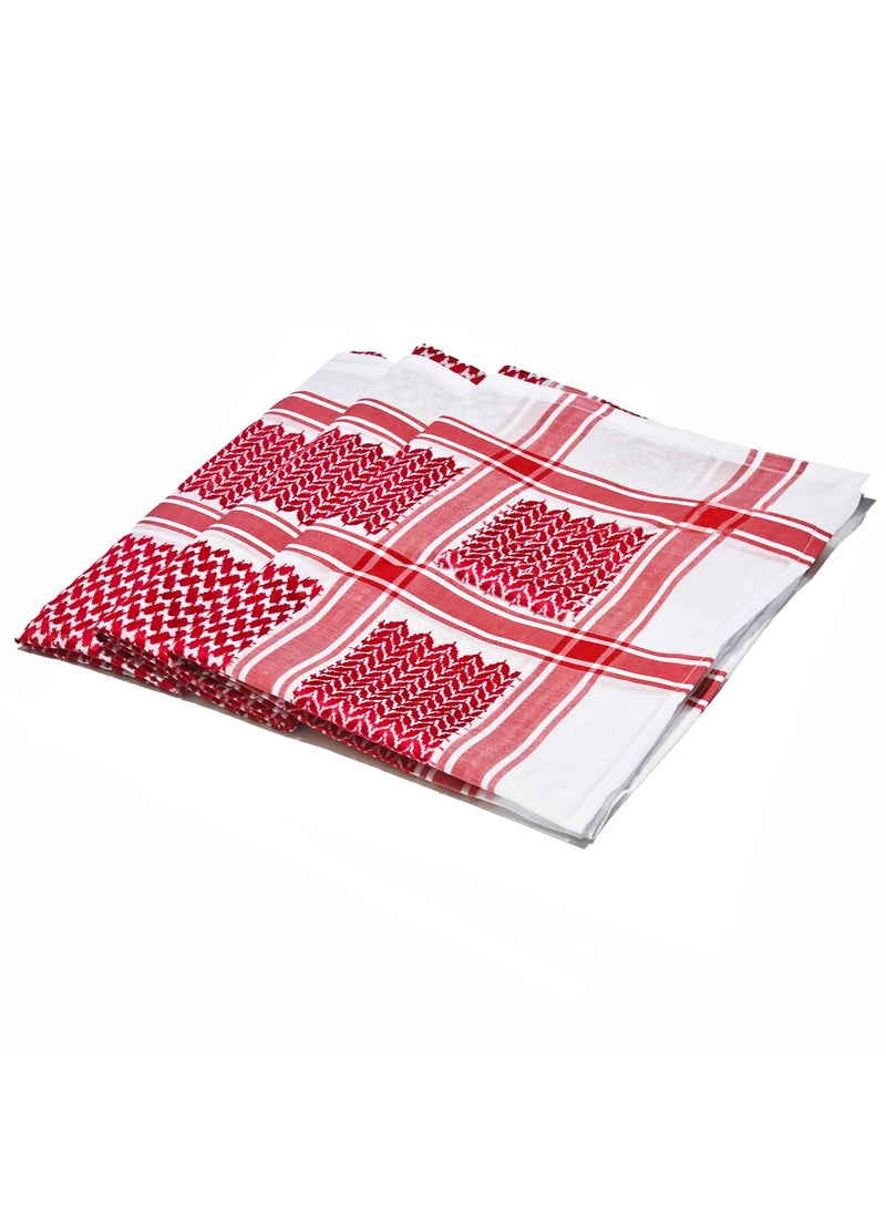 GALADUNE Classic Casual  Men's Red shemagh, Premium Cotton Blend Material A36  - Image 5