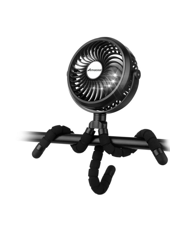 AMACOOL Battery Operated Stroller Fan, Baby Travel Essentials for Beach Disney, Newborn Boy & Girl Showers Gifts Registry Search, Rechargeable Clip On Fan for Car Seat Wagon Crib Bike Treadmill - Image 1