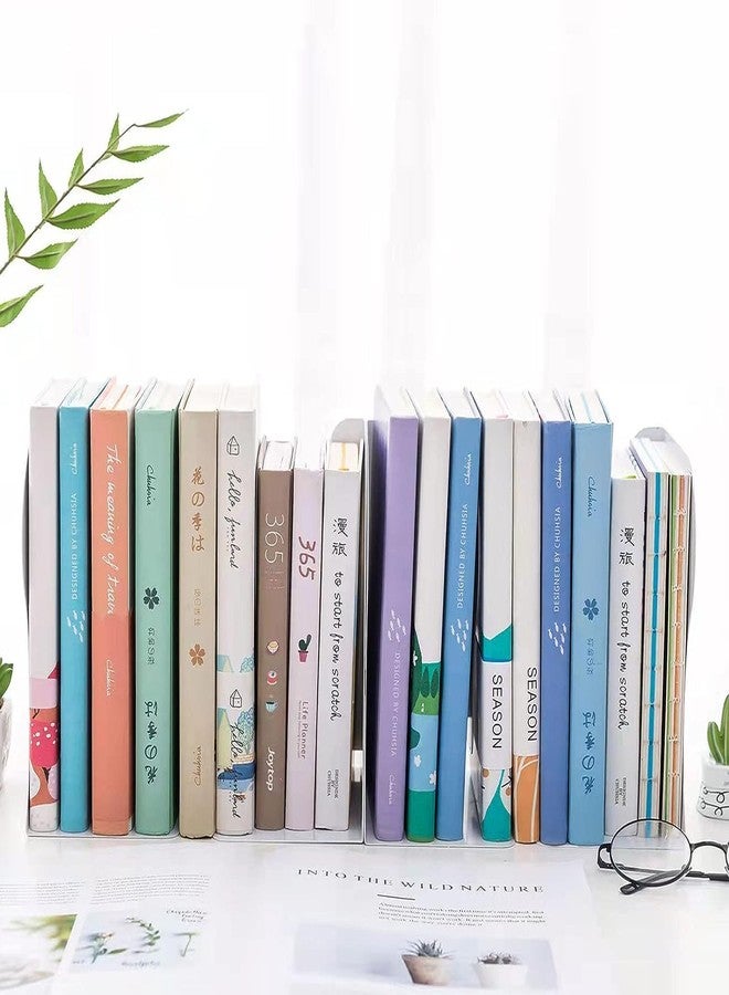HYDERON Book Stand Holder – Portable Metal Desktop Adjustable Foldable Cookbook Holder, Recipe Book Holder, Textbook Stand, Music Stand, Book Stands & Holders for Reading (White) - Image 2