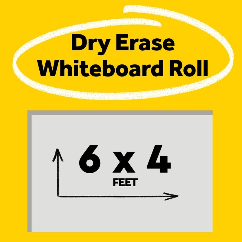 Post It Dry Erase Whiteboard Film Surface for Walls, Doors, Tables, Chalkboards and More, Removable Sticky White Board for Wall, Stain-Proof, Easy Installation, 6 ft x 4 ft Roll - Image 3