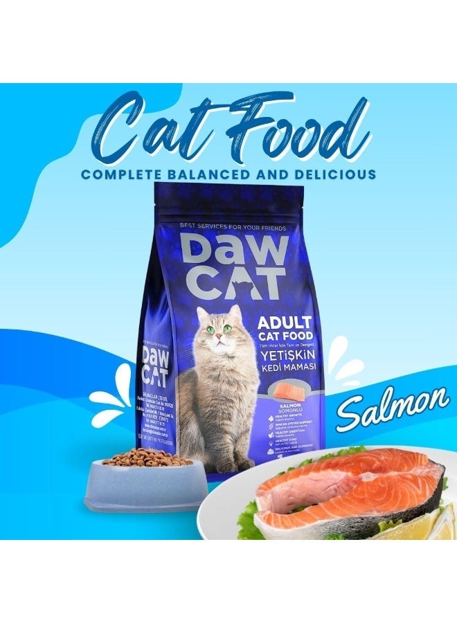 DawCat Salmon Recipe Adult Dry Cat Food - 1kg - Image 5