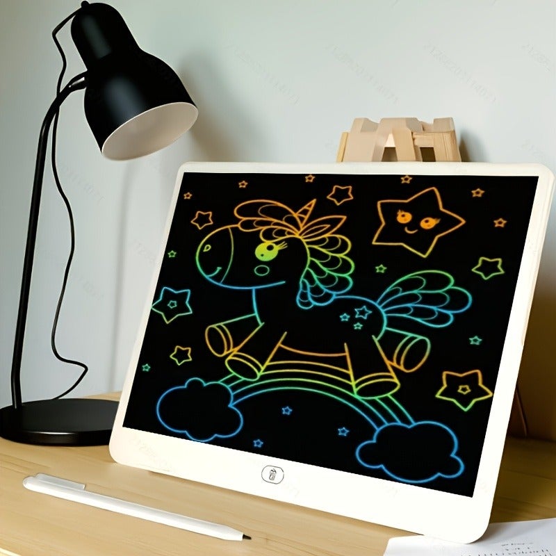 لوحة كتابة كبيرة بشاشة LCD - لوحة رسم وكتابة قابلة للمسح، مناسبة للأطفال من عمر 3 إلى 8 سنوات، هدية تعليمية لعيد الميلاد - Image 2