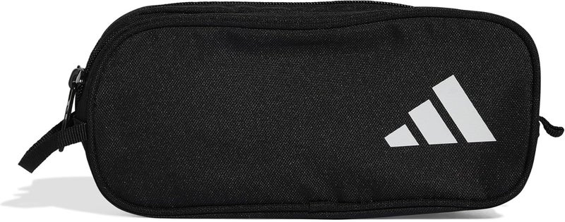 Adidas Two Zipper Pencil Case Other Bag For Unisex Adults Black/White One Size - Image 1