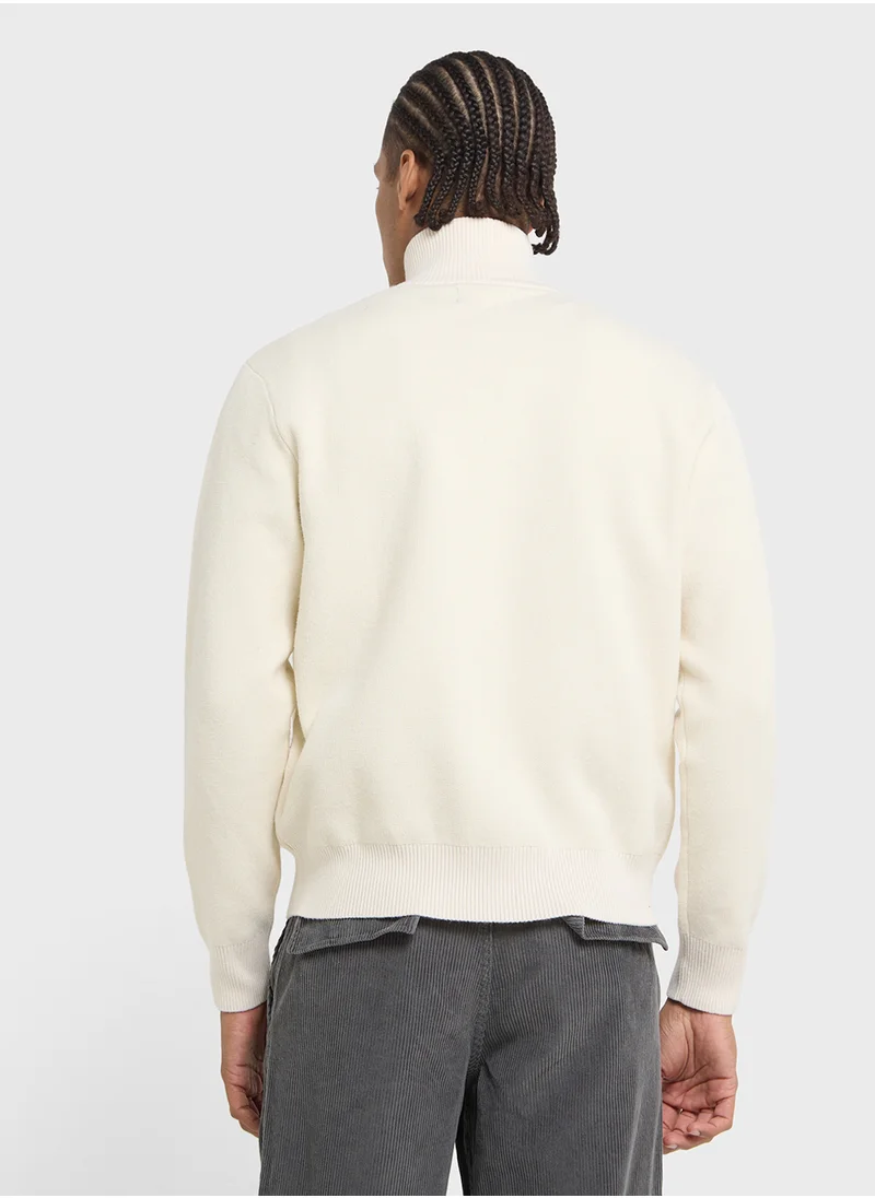 جاك اند جونز Half Zip Knitted Sweatshirt