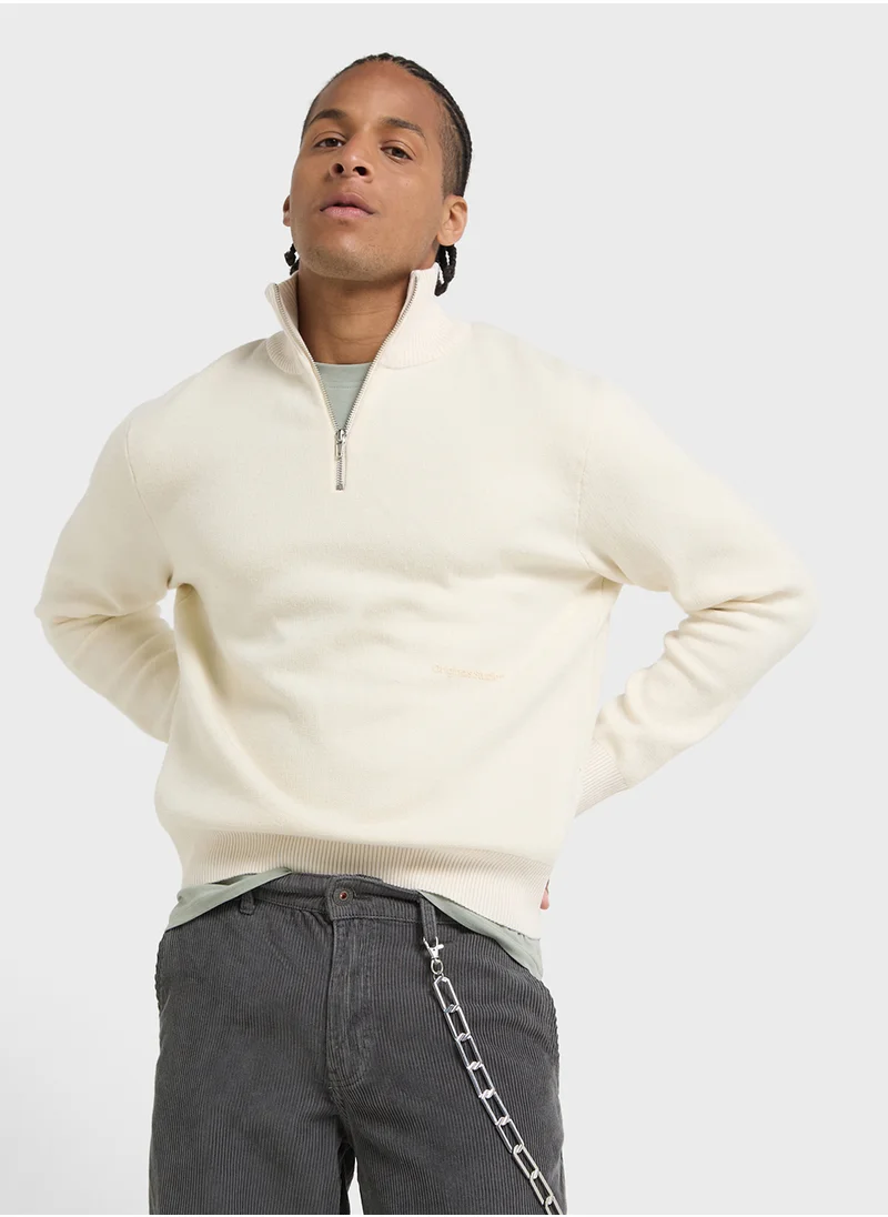 جاك اند جونز Half Zip Knitted Sweatshirt