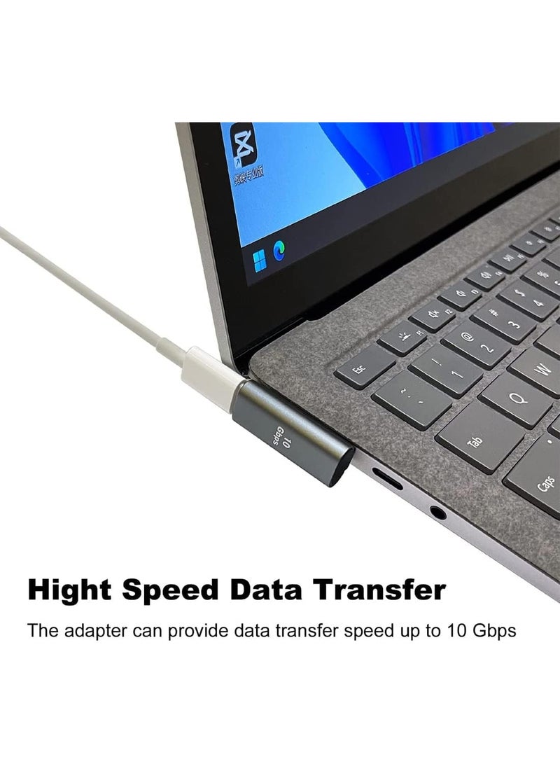 موصل USB منزلي بزاوية 90 درجة، موصل USB 3.0 لتحويل بيانات 10 جيجابايت/ثانية، متوافق مع اللابتوبات/الهواتف/الأجهزة اللوحية/الكمبيوتر - Image 4
