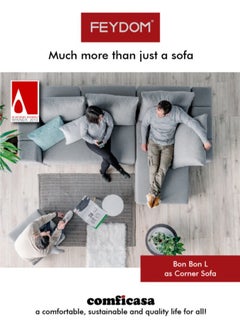 COMFICASA FEYDOM BonBon L: Convertible Sofa Bed - Mollia Honey  - Image 5