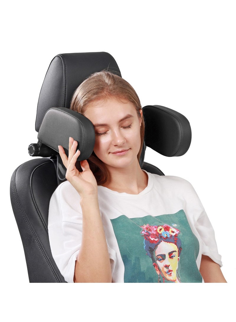 Hihonor Car Seat Headrest Pillow,Hard PVC Sleeping Neck Pillow,Auto Adjustable Angle Shockproof Car Sleeping Cushion and Neck Pillow,for Kids Adults - Image 1