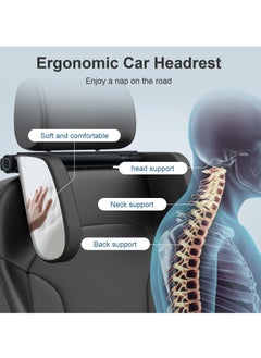 Hihonor Car Seat Headrest Pillow,Hard PVC Sleeping Neck Pillow,Auto Adjustable Angle Shockproof Car Sleeping Cushion and Neck Pillow,for Kids Adults  - Image 5