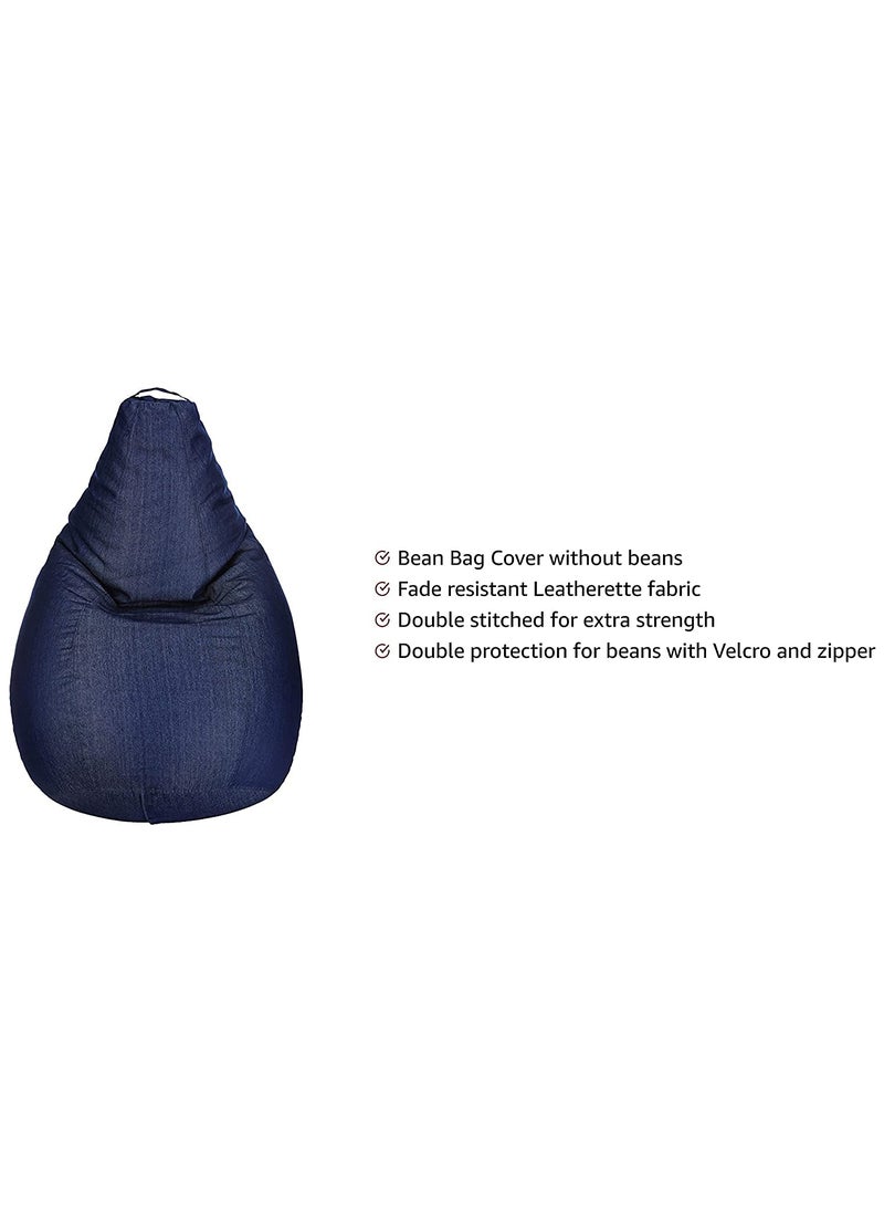 caddyFull caddyFull XXXL Bean Bags with Beans Dark Blue Denim  - Image 5