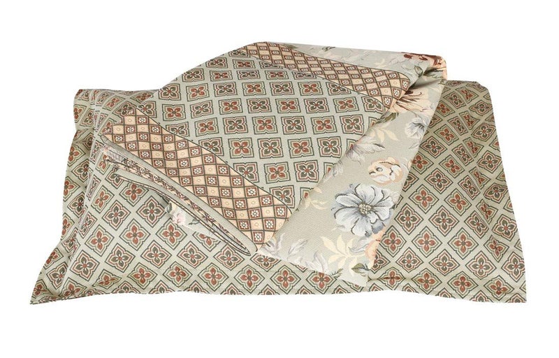 Victor Soft Finish Bedcover for Double Bed with 2 Pillow Covers Viscose Cotton Woven Jacquard Bedspread Easy Wash/Extra Soft, Fade Resistant & Cooling (90” x 108”, Beige) - Image 5