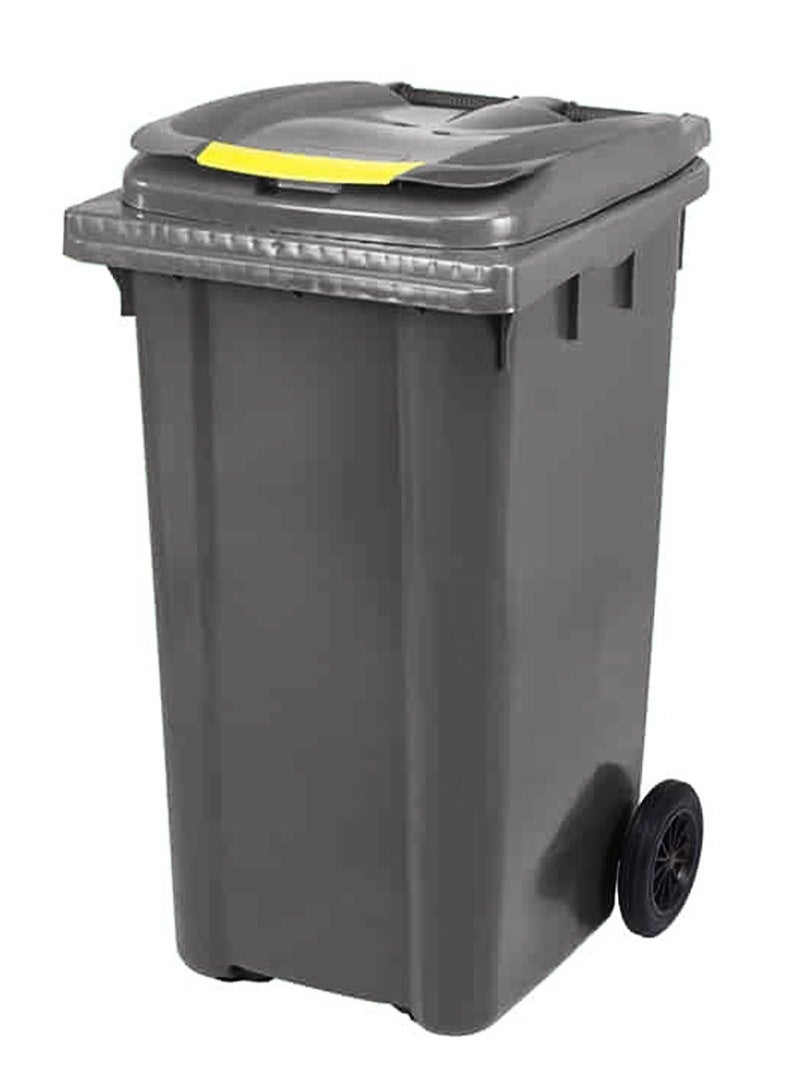 Ethic Solutions Wheel Bin with Pedal 240 Litre - Heavy Duty Kitchen Plastic Garbage Bin Dust Bin Outdoor Bucket Trash Can Large Industrial Waste bin Trash bin ( DARK GREY)  - Image 4