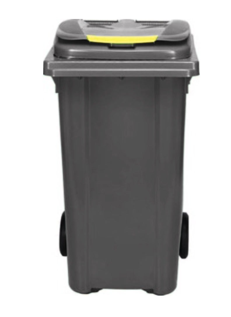 Ethic Solutions Wheel Bin with Pedal 240 Litre - Heavy Duty Kitchen Plastic Garbage Bin Dust Bin Outdoor Bucket Trash Can Large Industrial Waste bin Trash bin ( DARK GREY)  - Image 2