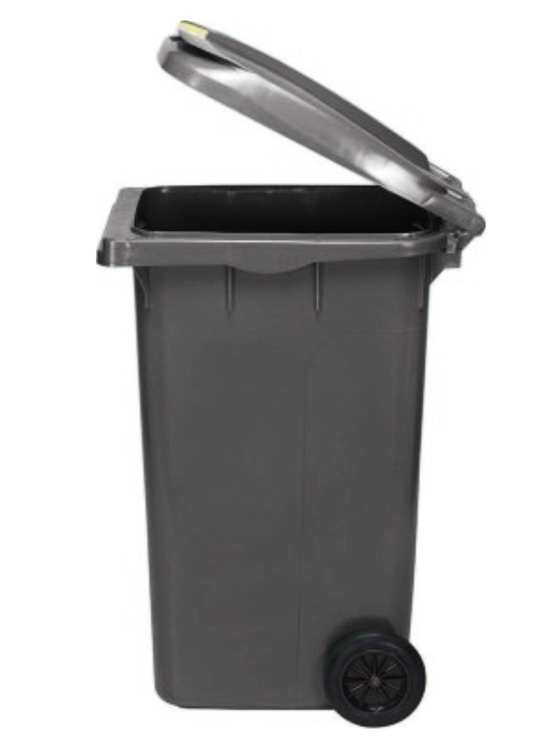 Ethic Solutions Wheel Bin with Pedal 240 Litre - Heavy Duty Kitchen Plastic Garbage Bin Dust Bin Outdoor Bucket Trash Can Large Industrial Waste bin Trash bin ( DARK GREY)  - Image 3