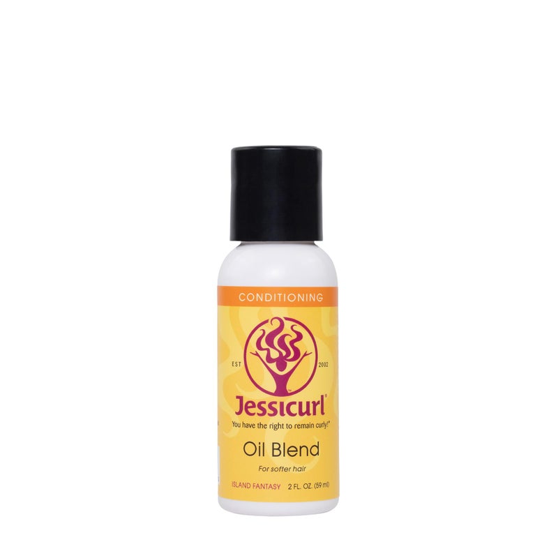 Jessicurl Oil Blend Island Fantasy 2 Fl oz Hair Oil for Curly Hair and Frizz Control Dry Hair Treatment adds Softness and Shine with Avocado Jojoba and Coconut Oil