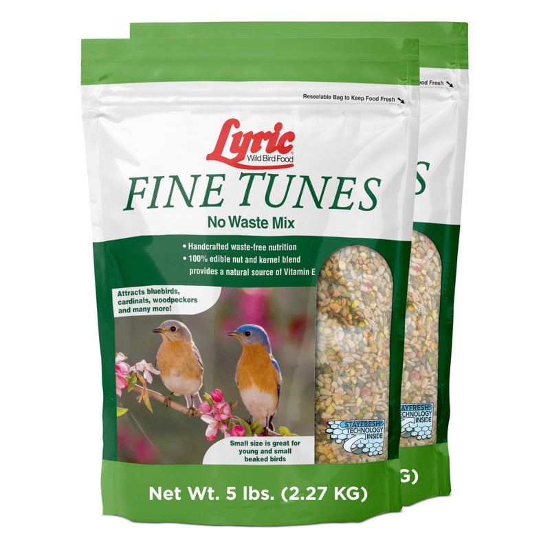 Lyric Fine Tunes Wild Bird Seed - No Waste Bird Food Mix - Attracts Colorful Wild Birds - Perfect for Your Backyard Feeders - 10 lb. (pack of 2 - 5 lb bags) - Image 1