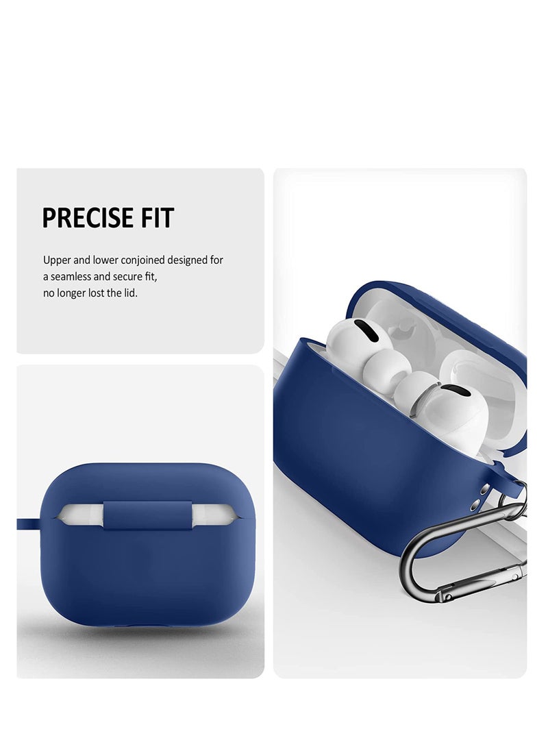 Protective Silicone Case Cover for Airpods Pro 2 2022 Generation (Navy Blue)
