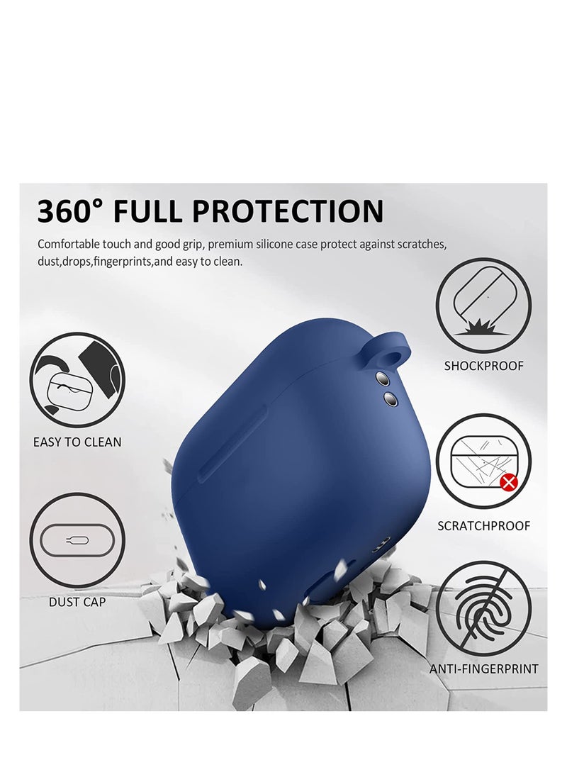 Protective Silicone Case Cover for Airpods Pro 2 2022 Generation (Navy Blue)