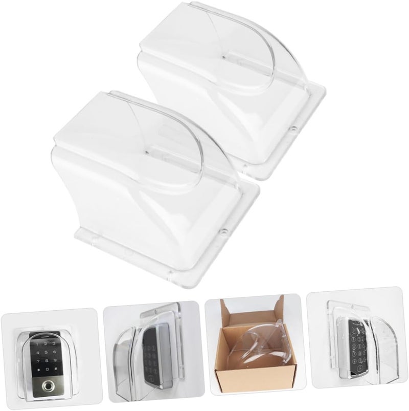 2pcs Waterproof Access Control Machine Covers Doorbell Switch Rain Protection for Attendance and Fingerprint Machines Outdoor Weatherproof Design - Image 5