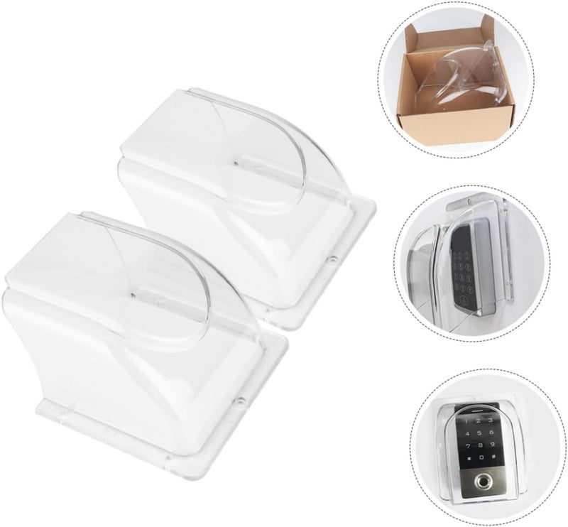 2pcs Waterproof Access Control Machine Covers Doorbell Switch Rain Protection for Attendance and Fingerprint Machines Outdoor Weatherproof Design - Image 3