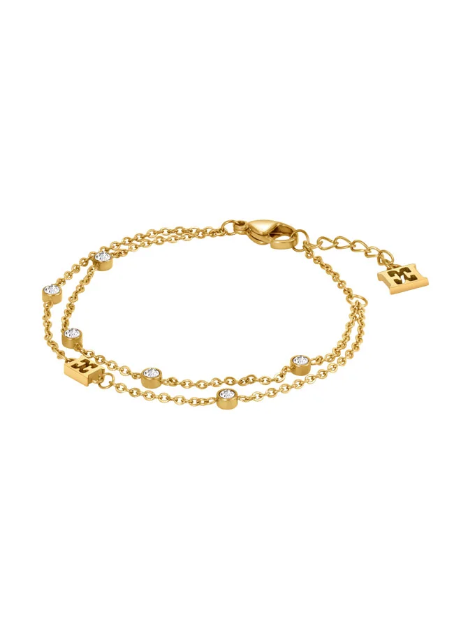 إسكادا سوار فلورنس مطلي بالذهب من الفولاذ المقاوم للصدأ للنساء  ملم