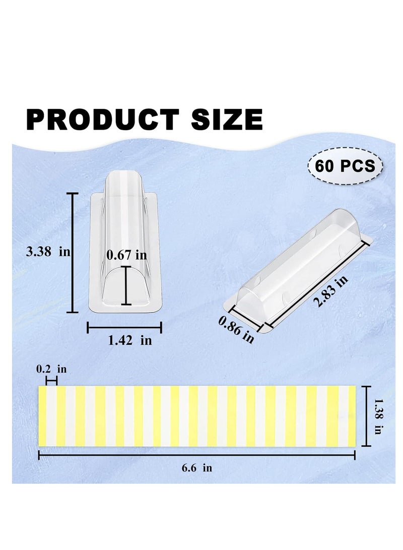 Generic 60 Pcs Lip Balm Pouches Plastic Money HolderClear Lipstick Holder Clear Plastic Domes for Gift Card DIY Crafts with Double Side Tape - Image 2