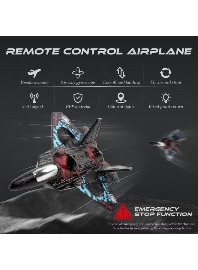 RC Airplane L0712 – 2.4GHz Remote Control Fighter Jet with 360° Stunt Rolls, LED Lights & USB Charging - Easy-to-Fly RTF Aeroplane Toy for Kids, Beginners, Adults - Remote Control Drone & Flying Toy - Image 2