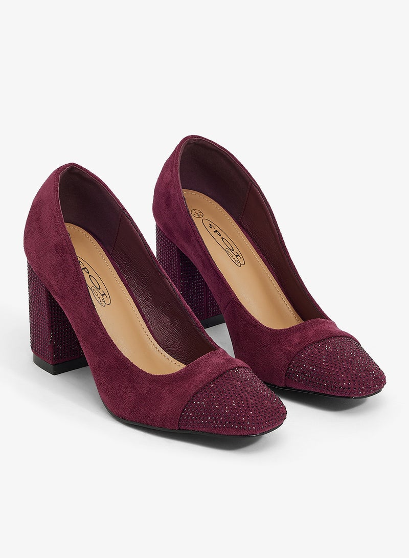 سبوت أون حذاء بكعب عالٍ مربع - Image 4