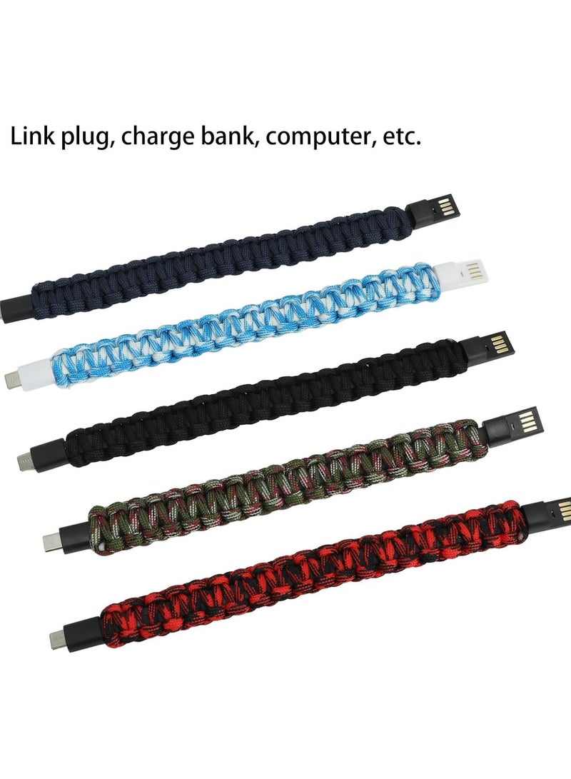 GGOOT Type C Charging Cable Bracelet, Practical 5Pcs Charger Bracelet for Electronic Products - Image 2