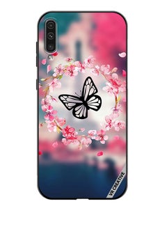 Protective Case Cover For Samsung Galaxy A50/A50s Butterfly in Flower Ring Design Multicolour