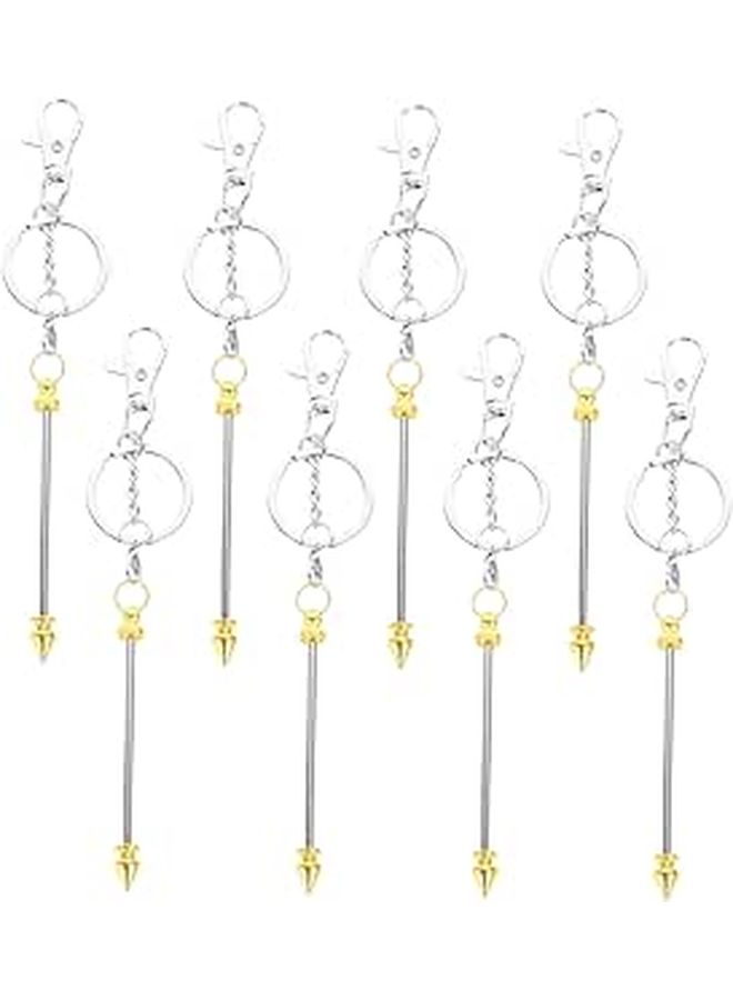 Beadable Keychain Bar 8pcs for Crafts Lightweight Backpacks Handbags Creative - Image 1