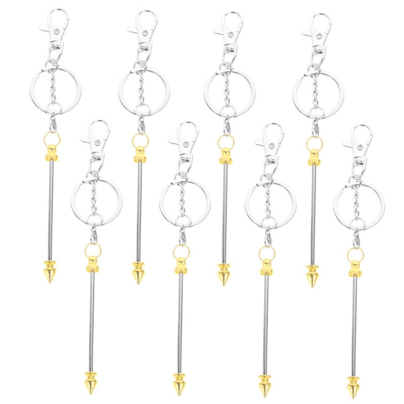 Beadable Keychain Bar 8pcs for Crafts Lightweight Backpacks Handbags Creative - Image 2