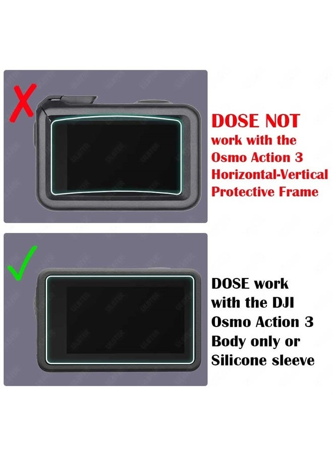 ULBTER Lens Screen Protector for DJI OSMO Action 3 Camera 【NOT Work with Frame】[2+2+2Pack], Tempered Glass Cover 0.3mm 9H Hardness Ultra-Clear Anti-Scrach Anti-Fingerprint Anti-Bubble - Image 2