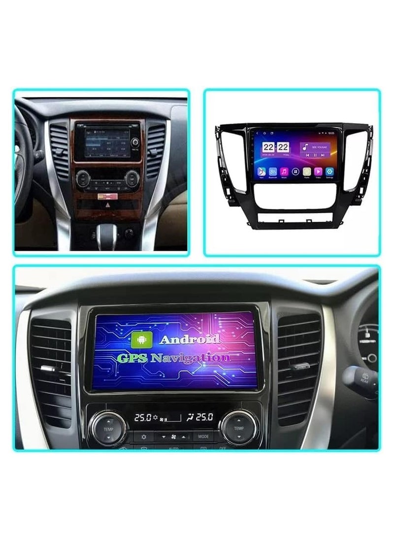 SHEZA STAR - Android Car Stereo for Mitsubishi L200 5 2015 2016 2017 2018 2019 2020 6GB RAM 128GB ROM 9 Inch Support SIM Card, Apple Carplay, MirrorLink WiFi BT, IPS Touch Screen with AHD Camera Included - Image 1