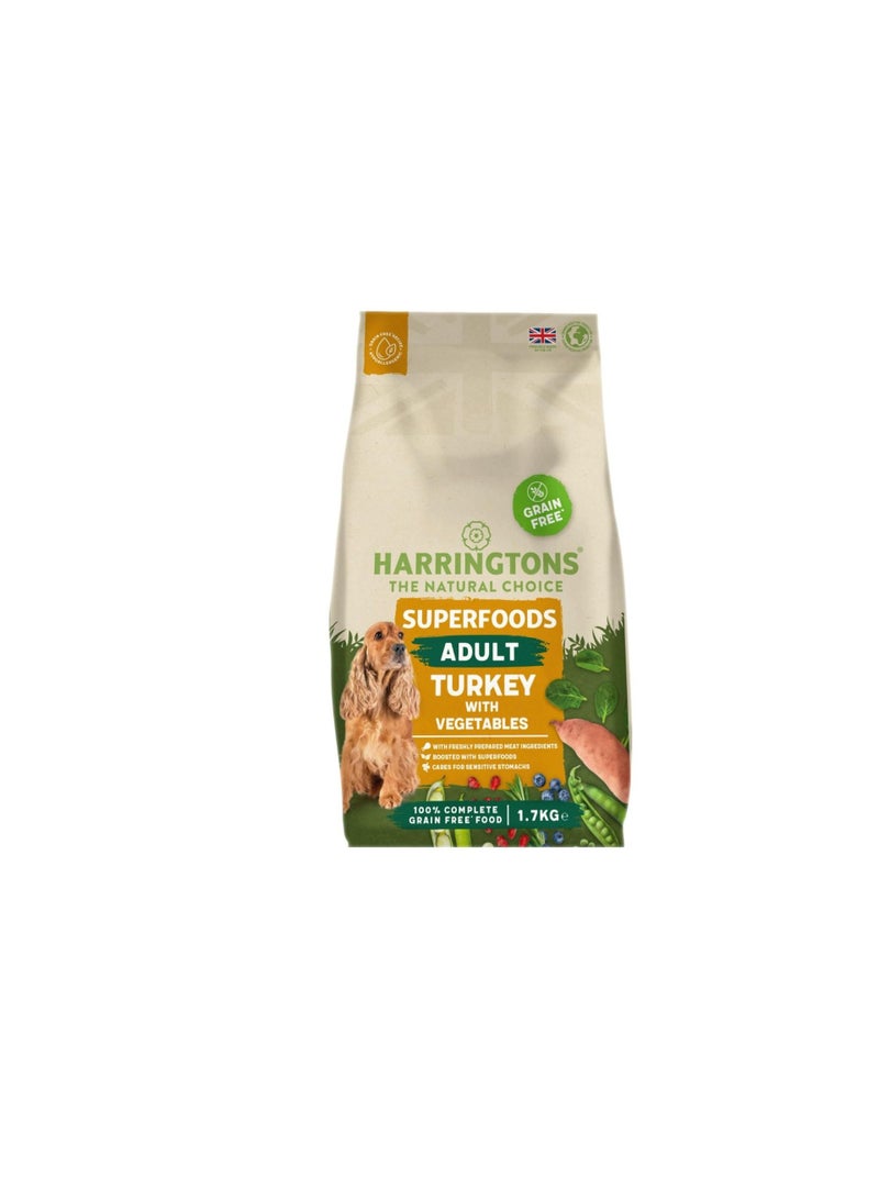 Harringtons Superfoods Turkey with Vegetables Adult Dry Dog Food