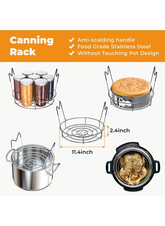 Pisol Canning Supplies Starter Kit, 7 Piece Canning Tools Set with Stainless Steel Rack, Wide Mouth Funnel, Kitchen Tongs, Jar Lifter, Magnetic Lid Lifter, jar Wrench, Bubble Popper - Image 2