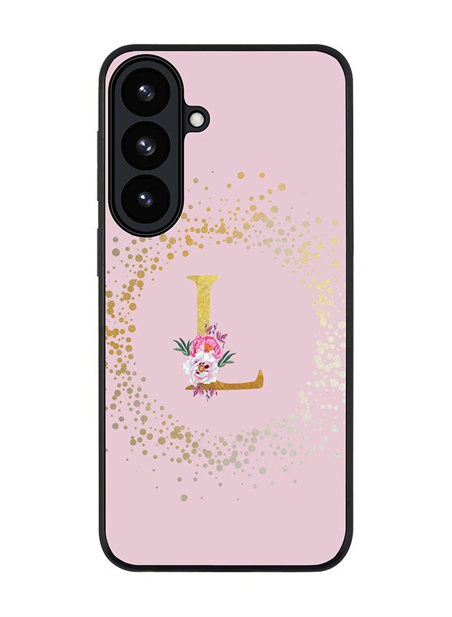 Stylizedd For Samsung Galaxy S26 Case,Slim fit Camera Protection, Shockproof Thin Phone cover  - Custom Monogram Floral - L  (Pink ) - Image 1