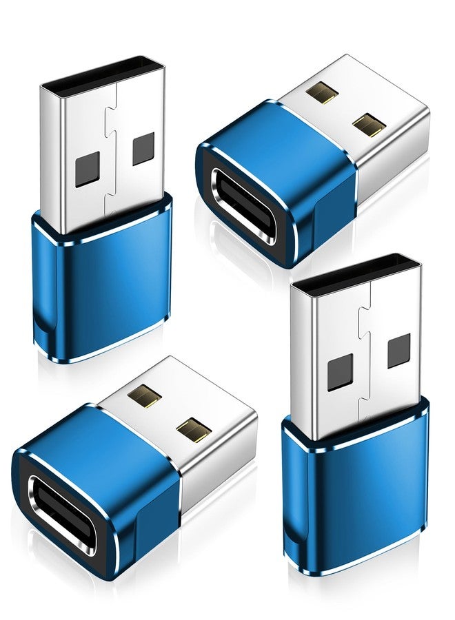 [عبوة من 4 قطع] محول OTG من USB-C إلى USB-A ومن USB-A إلى USB-C، محول من النوع C والنوع A ذكر وأنثى، نقل بيانات فائق السرعة وشحن سريع، متوافق مع أجهزة iPhone/PC/Samsung/iPad/Laptop - Image 1
