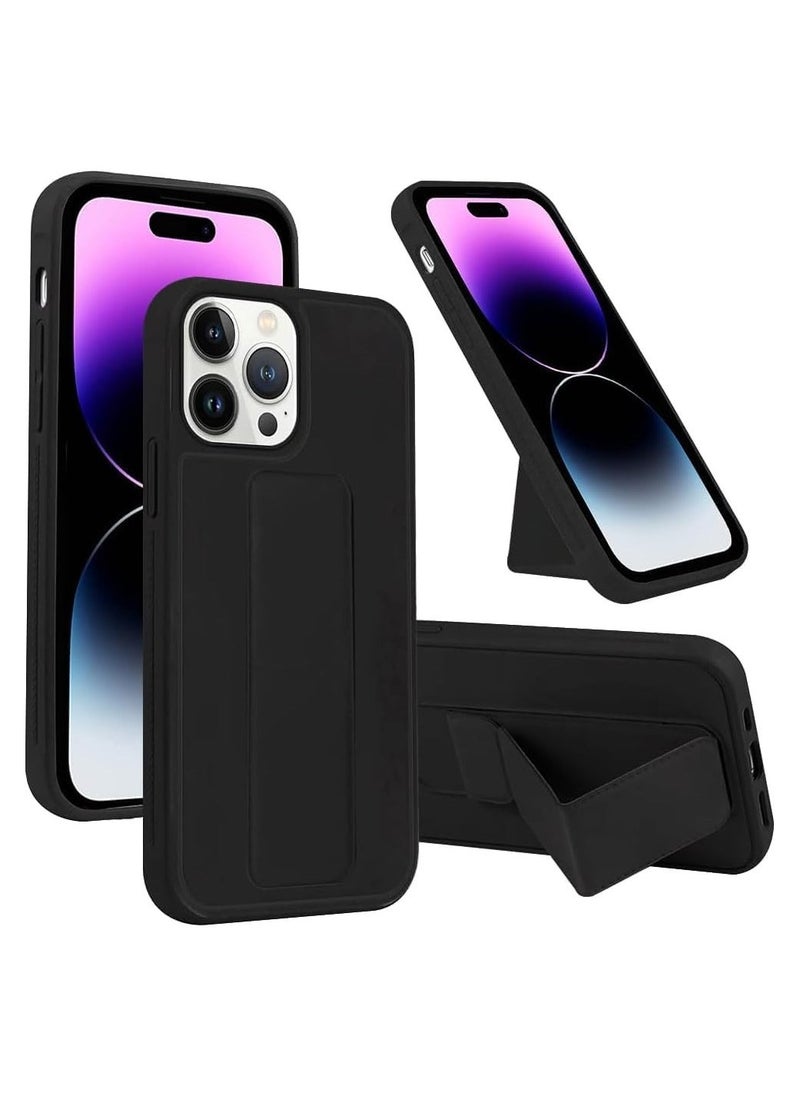 Case Cover Compatible with iPhone 14 Plus Magnetic Car Mount Kickstand and holder, Premium Silicone Vertical and horizontal Hand Strap, and Grip with multi-stand - Image 1