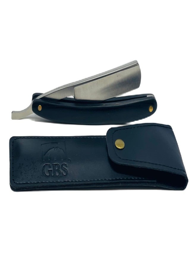 G.B.S Men's Shaving Set- Deluxe Straight Razor 6/8in Carbon Steel Razor, Shaving Mug, Synthetic Bristles Brush, Shaving Soap Razor Case, Alum Block and Strop - Image 3