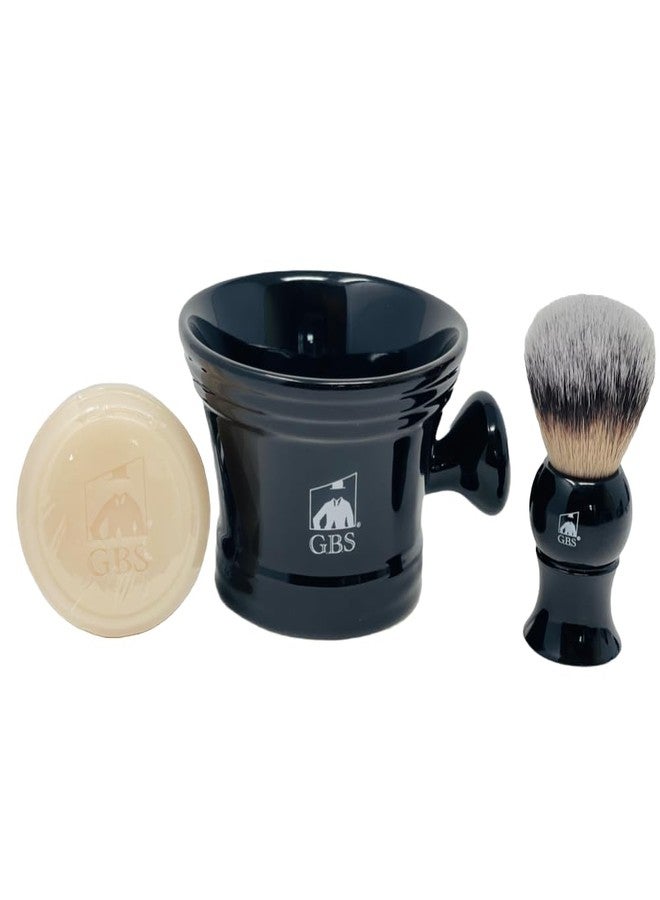 G.B.S Men's Shaving Set- Deluxe Straight Razor 6/8in Carbon Steel Razor, Shaving Mug, Synthetic Bristles Brush, Shaving Soap Razor Case, Alum Block and Strop - Image 5