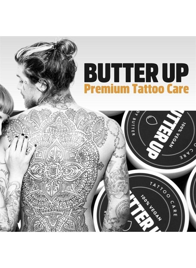 Butter Up - Tattoo Aftercare - Heals & Brightens Tattoos, Vegan, Natural, Organic, Cruelty Free, Rich Creamy Body Butter 3.4Fl oz - Image 1
