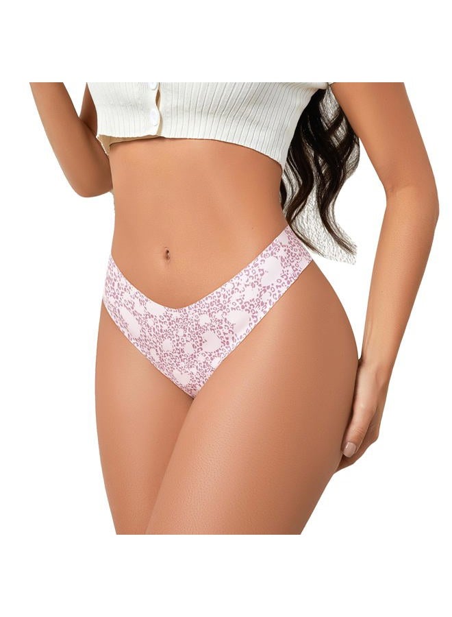 DEANGELMON Seamless Thongs for Women No Show Thong Underwear Women Comfortable Multiple Pack, Leopard Print-6 Pack, M - Image 2