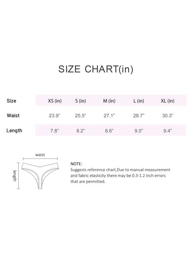 DEANGELMON Seamless Thongs for Women No Show Thong Underwear Women Comfortable Multiple Pack, Leopard Print-6 Pack, M - Image 5