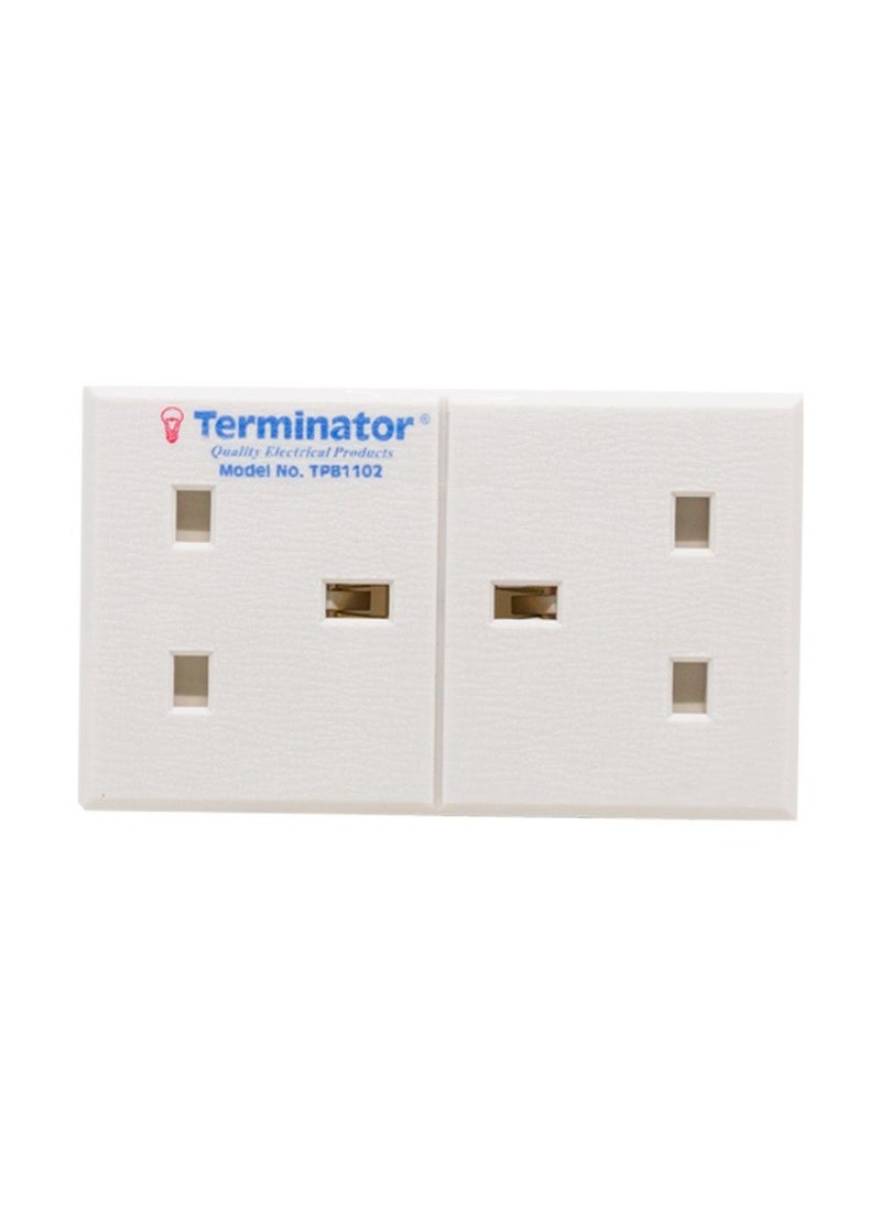 Terminator - Terminator 2 Way Uk Power Extension Socket Without Cable - Image 1